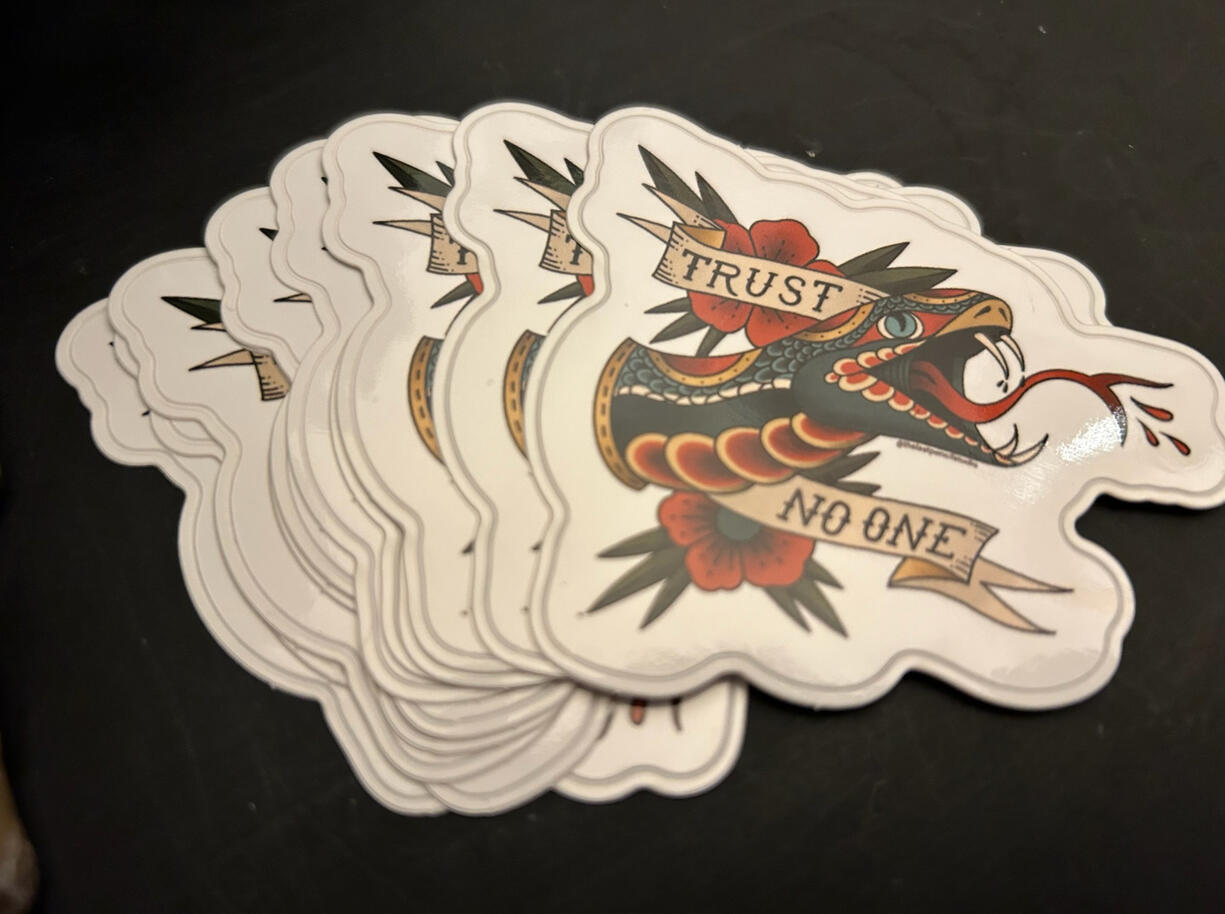 Trust No One Stickers